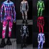 3D Digital Printing Stage Performance Costumes Adults Halloween Events Carnival Theme Party Cosplay Outfit Pretend Game Jumpsuit