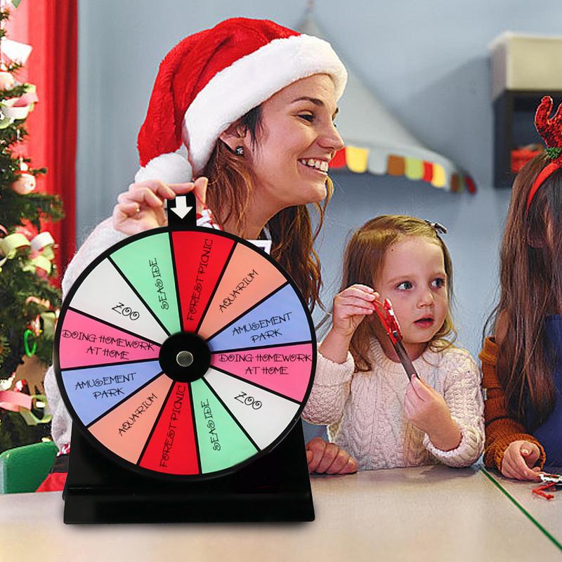 Настольное призовое колесо, колесо для спиннинга с сухой стираемостью, игра-спиннер, цветное колесо рулетки, акриловое, нескользящее, съемное, игра «Крути колесо»