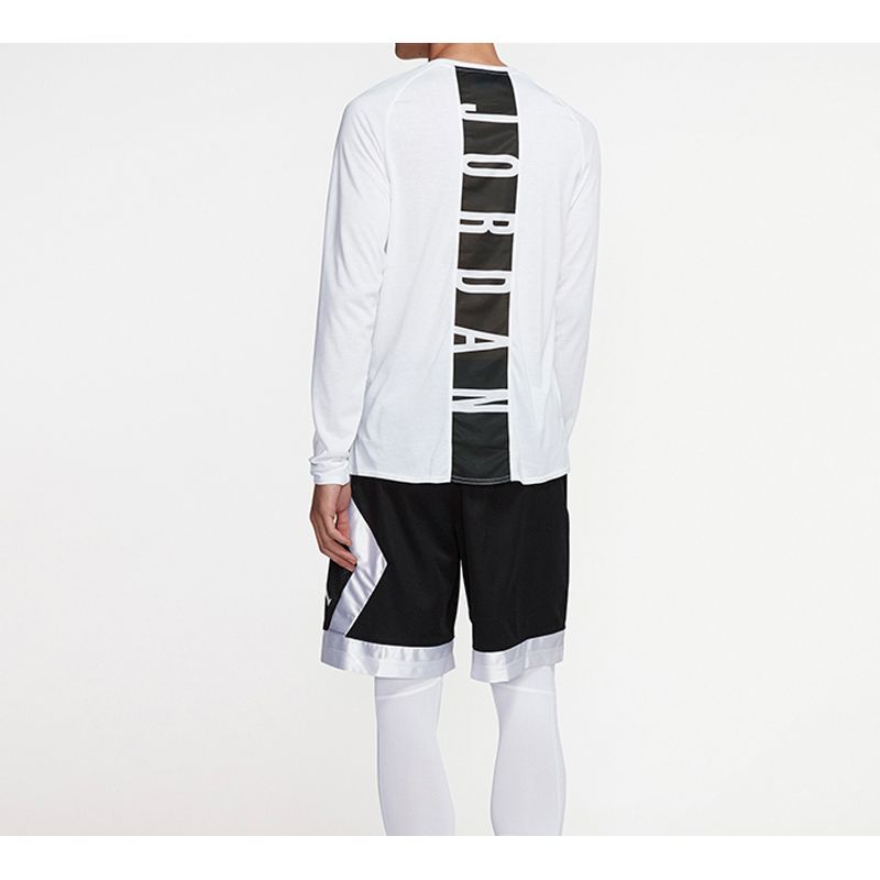 Jordan Мужская футболка с длинным рукавом с принтом 23 Alpha Dri-Fit, белая 926437-100