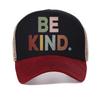 Кепка с буквенным принтом BE KIND Мужская летняя Сетчатая шляпа для улицы Повседневная спортивная кепка Регулируемая Дышащая Snapback кепки