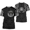 New Summer Viking Pattern 3d Printed Men T-Shirt Fashion Trend Plus Size Loose O Neck Short Sleeve Top