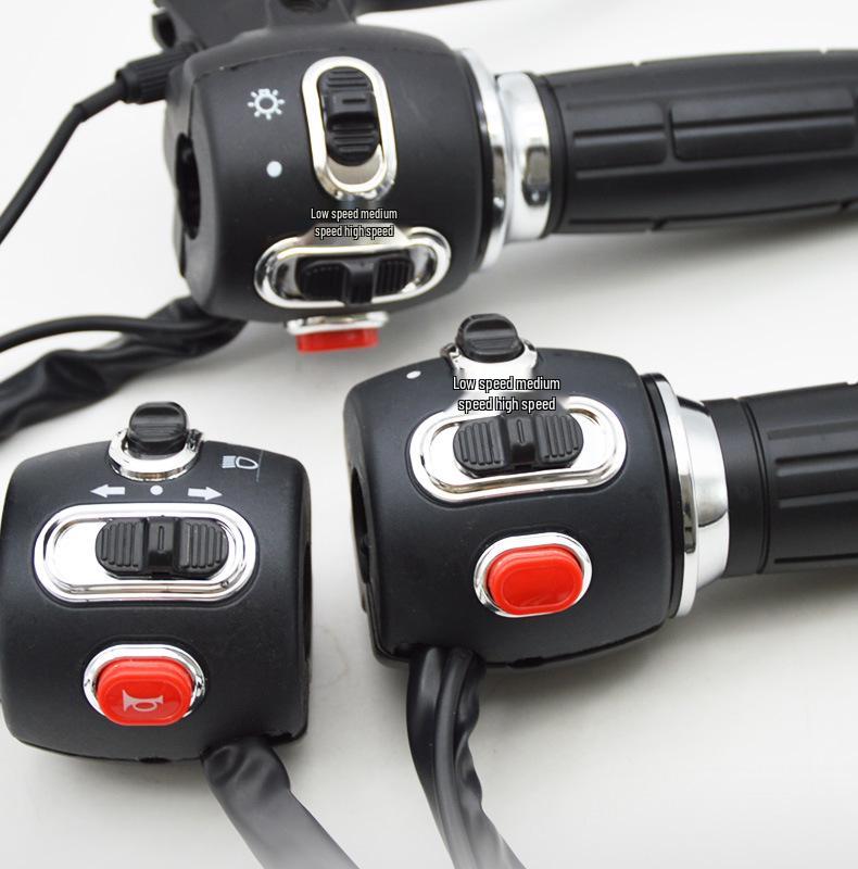 Комбинированный переключатель руля электромобиля с поворотной ручкой, функциями сигнала, запуска, фары и указателей поворота