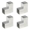 VidaXL Post Connectors 4pcs L-Shape Galvanized Metal 101x101mm