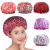 Дышащие Водонепроницаемые Шапочки для Душа Утолщенные с Принтом Чехол для Сушки Волос Новая Шапка для Ванны