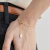 Halden Thin Chain Loop Bracelet (W006_gold)