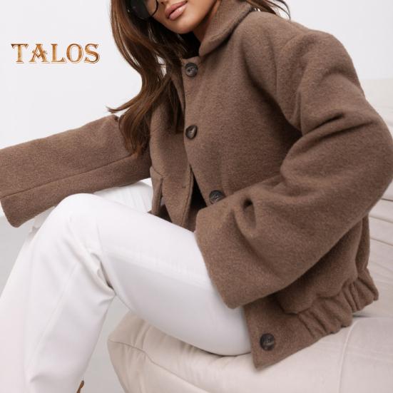 Женский шерстяной жакет с отложным воротником, однобортное пальто с плиссированным подолом, термобелье с длинными рукавами, для поездок на работу, свиданий, весна-осень-зима