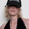 THEPORTA GRAPHIC DOUBLE LOGO WASH BALL cap, black