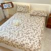 1pc Fitted Sheet Printed Bed Cover Elastic Bedsheets for Home Fundas De Colchón Floral Style Bed Linen (No Pillowcase)