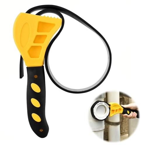 BIUTEFOR Multi-Function Rubber Belt Wrench with Bottle Opener, Vehicle Maintenance Tool, Easy to Fix and Remove, Adjustable Range 20-120mm