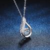 Water Drop Smart Zircon Necklace Female Korean Version 1 Carat Imitation Moissanite Pendant Jewelry