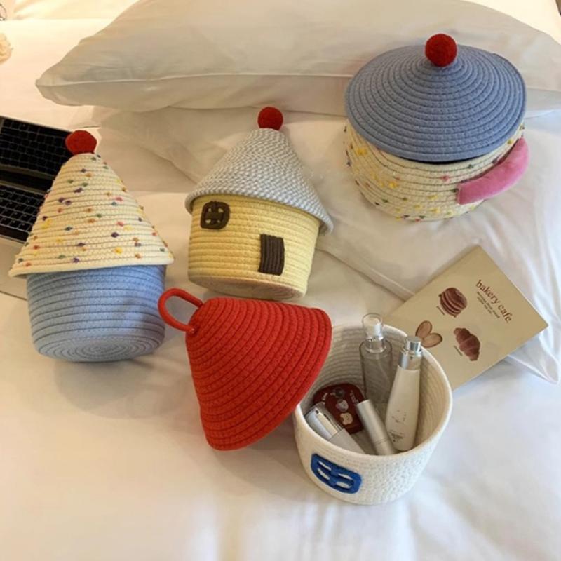 1 шт. с крышкой INS Домашняя организация Креативные контейнеры Домашнее хранение Контейнеры для маленького дома Богемный 5 стилей