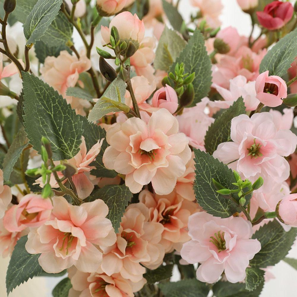 Plastic Silk Rose Bouquet Elegant Fake Plants Artificial Roses Flowers Outdoor Garden Decor