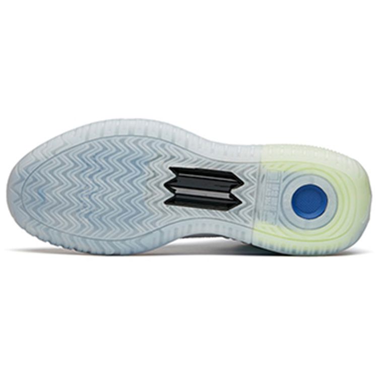 Anta Баскетбольная серия, ткань, шнуровка, амортизация, нескользящие, износостойкие, средний верх, ретро баскетбольные кроссовки, мужские, белые, синие, черные 112141614-1