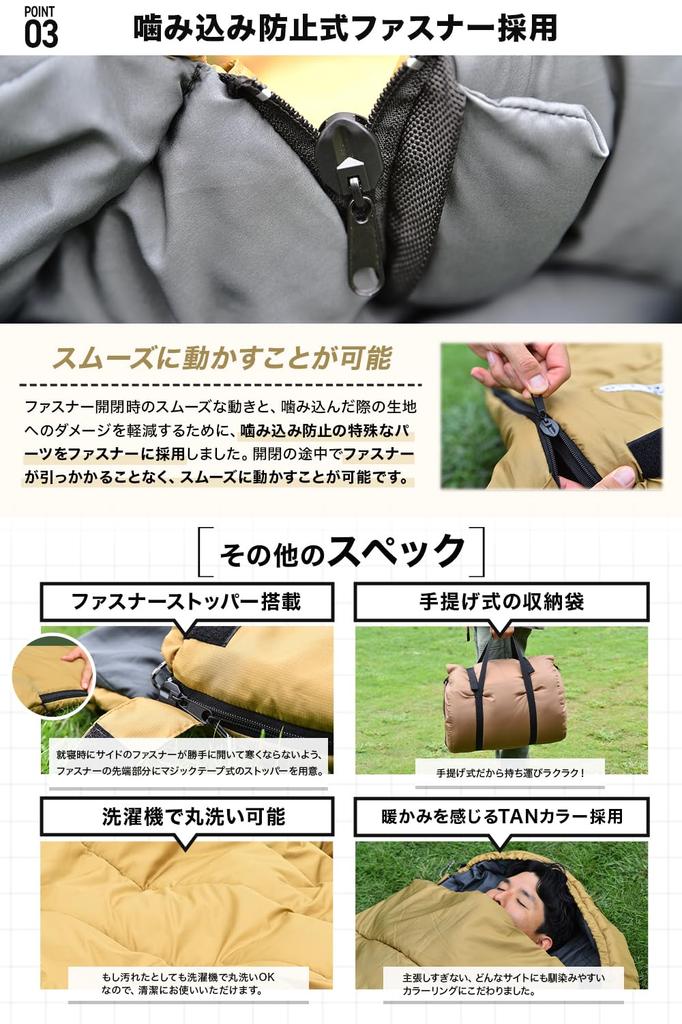 WAQ DD SLEEPINGBAG Family Sleeping Bag Solo Camping Outdoor Double Opening Type 3 Seasons Spring Summer Autumn Comfortable Operating Temperature