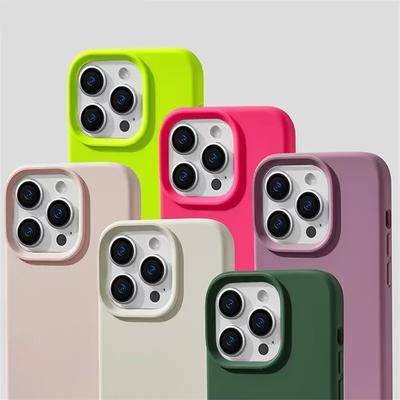 Apple 16 Жидкий силиконовый противоскользящий чехол для Apple 16 15 14 Pro Phone