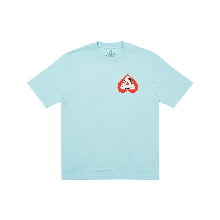 Palace Футболка с короткими рукавами Tri-Ferg Heart Pattern, топы унисекс, голубая P20TS109