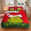 Grinch Holiday Christmas Printed 3pcs Bedding Set Soft Microfiber 1 Duvet Cover And 2 Pillowcases Home Bedroom Decor Xmas Gift Q1901