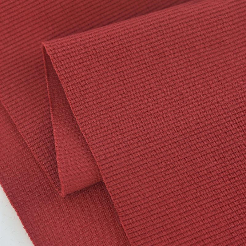 Хлопок Спандекс Рубчик Ткань Эластичный Трикотаж Манжета Пояс Штанина Рукава Толстовка Низ Футболка Топы Отделка рубчиком Джерси Трикотажная ткань в рубчик