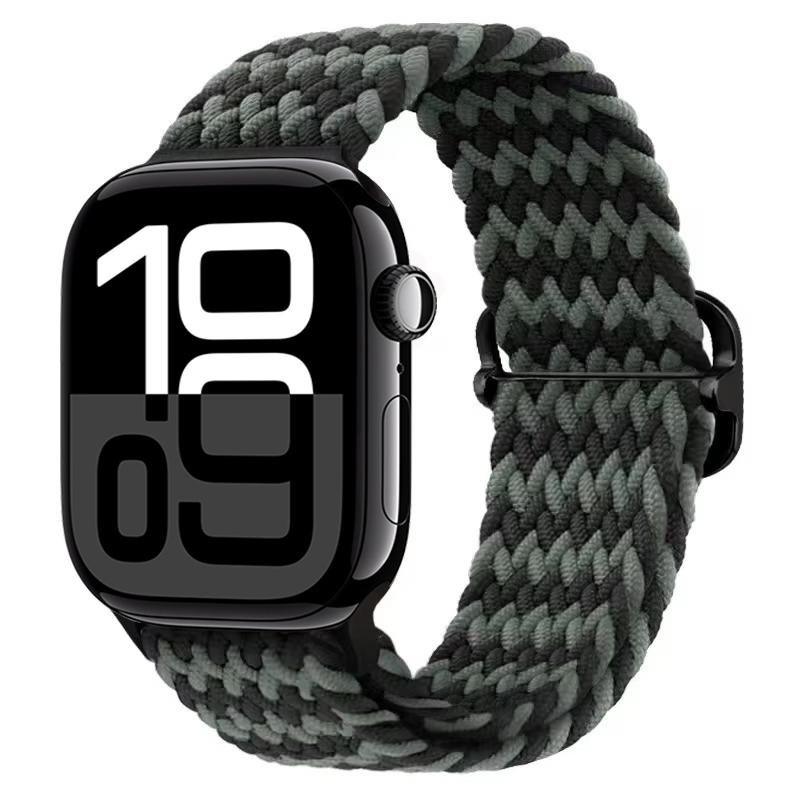 Нейлоновый плетеный ремешок-петля для Apple Watch Ultra/2 49 мм 10 9 8 7 46 мм 45 мм 41 мм 6 5 4 SE 44 мм 40 мм Эластичный ремешок для iWatch 3 42 мм