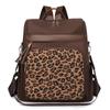Женский рюкзак с леопардовым принтом, большой вместимости
