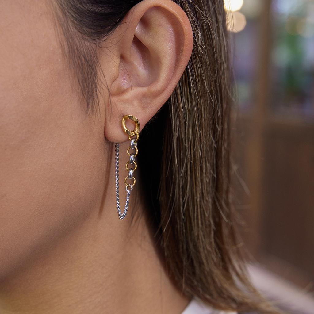 Серьги-цепочки Yori с кисточками, длинные, покрытие PVD 18K золотом, текстурированный металл, водостойкие, ежедневные аксессуары