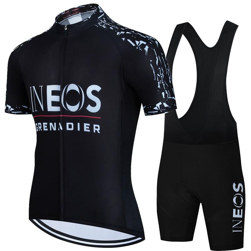 Breathable Cycling Bib Short Sleeve Set Men Moisture Wicking Bike Jersey