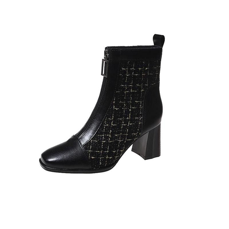 Модные женские ботильоны на высоком каблуке, массивная обувь, зимняя дизайнерская обувь для женщин 2024, тренд, обувь для ходьбы, туфли-лодочки, элегантные Mujer, зимние ботинки