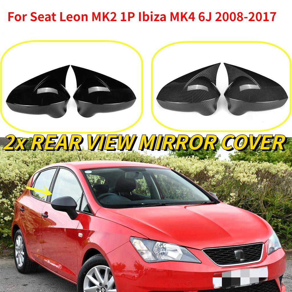 Пара автомобильных боковых зеркал заднего вида для Seat Leon MK2 1P IBIZA MK4 6J 2009-2012, колпачки для наружных зеркал заднего вида