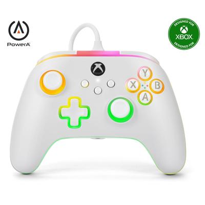[2 года гарантии] Проводной контроллер PowerA Lumectra Advantage - Белый для Xbox Series XS PC Windows 1011 (Официально лицензировано) XBGP0178-01