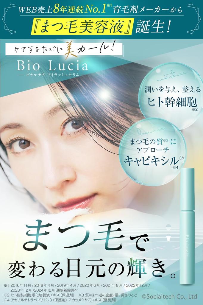 Bio Lucia Сыворотка для ресниц 6 мл x 1 флакон Сыворотка для ресниц Сыворотка для глаз Сыворотка для бровей и ресниц Рейтинг популярности Сыворотка для ресниц со стволовыми клетками человека