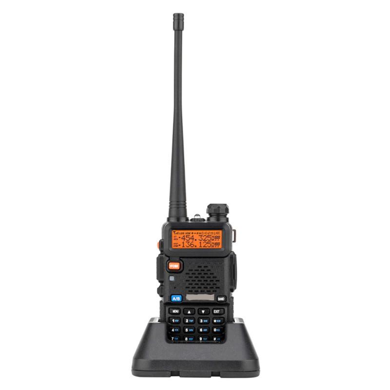 Bf-uv5r 5 Вт Двухдиапазонная рация с наушниками Светодиодный фонарик 1,5-дюймовый ЖК-дисплей VHF 136 ~ 174 МГц /