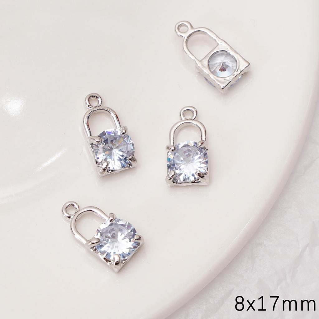 Набор блестящих металлических подвесок для изготовления украшений своими руками с дизайном сердца, ключа и цветка