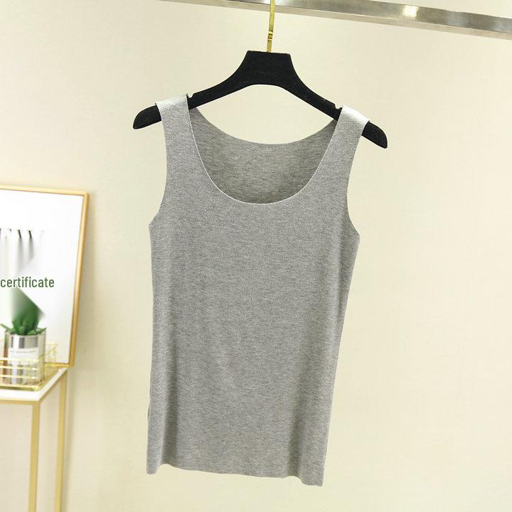 Женская бесшовная майка из модала - Весенне-летняя безрукавная базовая майка с круглым вырезом и универсальная верхняя одежда