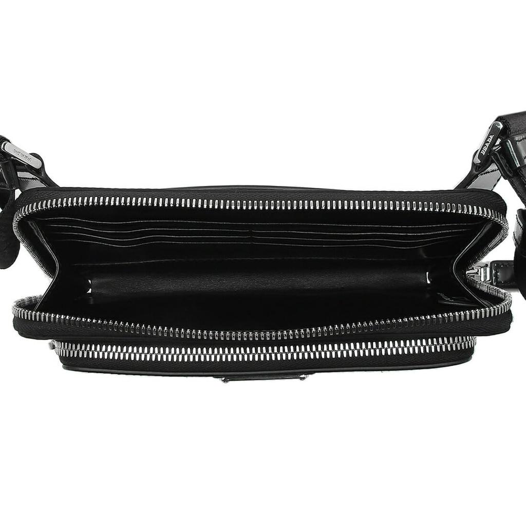 Сумка для тела Renylon Brushed Leather Black 2VH156 789 F0002 OMT [Prada] [Prada] Мужская [Товар]