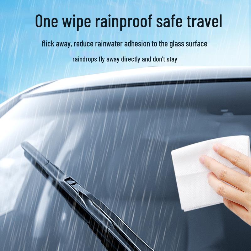 Rainproof Anti-Fog Glass & Mirror Cleaning Wipes - High Definition Transparency