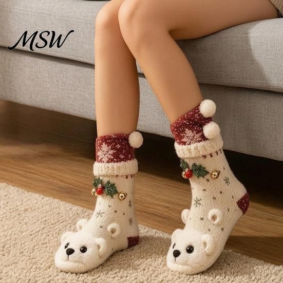 Decorative Christmas Tree Hanging Ornaments 3D Knit Animal Stockings, Rudolph Reindeer Highland Cow Fox And Knitted Stockings for Kids Polar