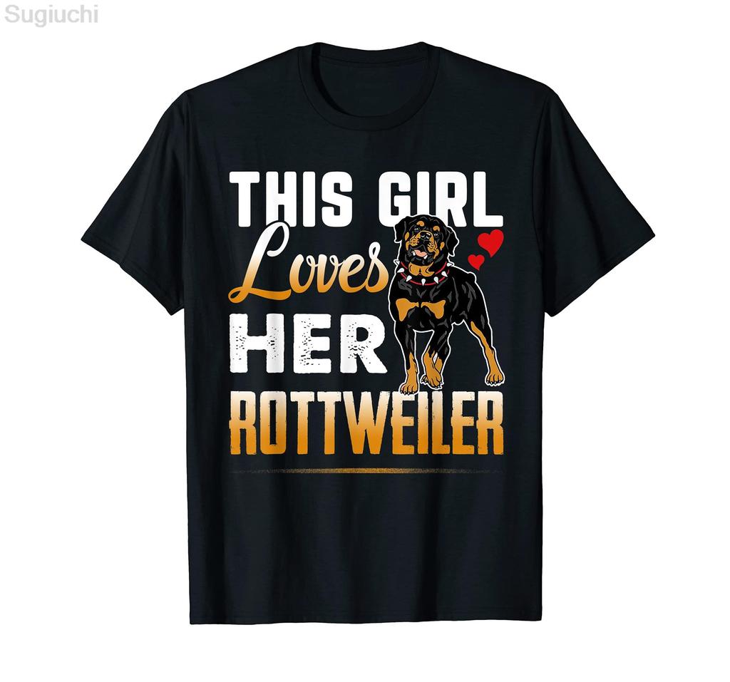 ZX Rottweiler Funny Dog Owner Gift Dog Lover TShirt 100 Cotton Men Women Unisex Hip Hop T Shirts For Gift Size XS5XL