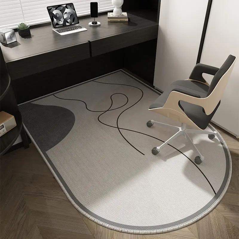Study Computer Chair Anti-Slip Floor Mat, e-Sports Room Sound Insulation And Anti-Wear Crystal Velvet Carpet, Home Decor