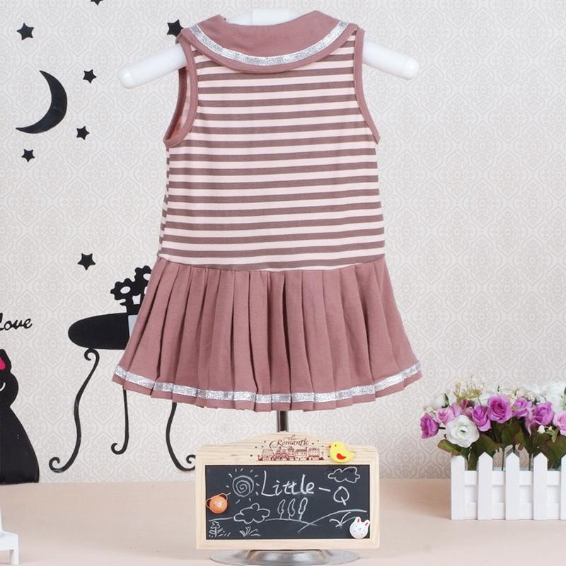Одежда для новорожденных девочек, хлопковая весенне-осенне-летняя жилетка, юбка, платье в полоску, детская одежда, одежда