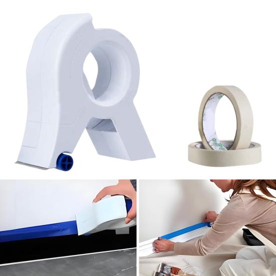 Аппликатор малярной ленты с 1 лентой Диспенсер для малярной ленты для отделки окон, дверей, рам, резак для упаковочной ленты Портативный резак для этикеток