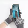 Christmas Gloves Double-layer Touchscreen Gloves with Thick Velvet Knit Gloves Outdoor Winter Cold Resistant and Warm Gloves
