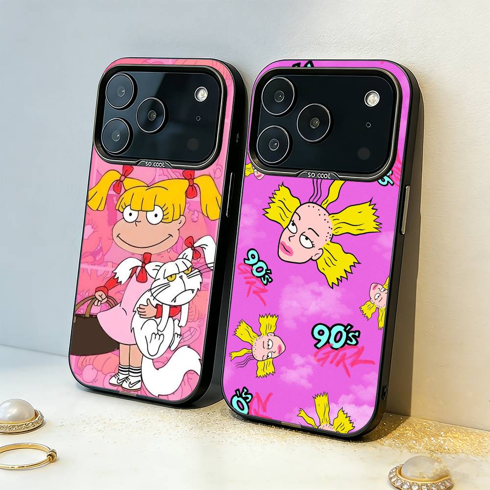 T-The S-Spoiled Princess R-Rugrat Phone Case For iPhone17,16,15,14,13,12,11,Pro,MAX Gray Matte Silicone Black Cover