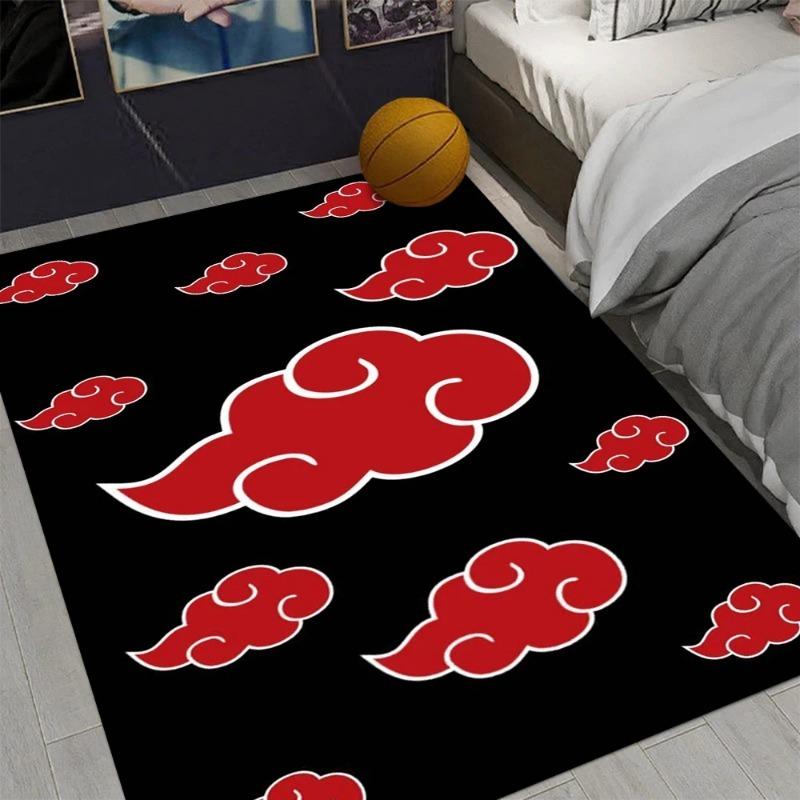 Anime Theme Carpet Various Style Somersault Cloud Sharingan Pattern Non Slip Rug Living Room Bedroom Decor