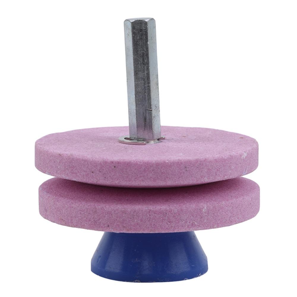 Quick Install Lawn Mower Edge Sharpener Double-layer Grinding Wheel Electric Drill