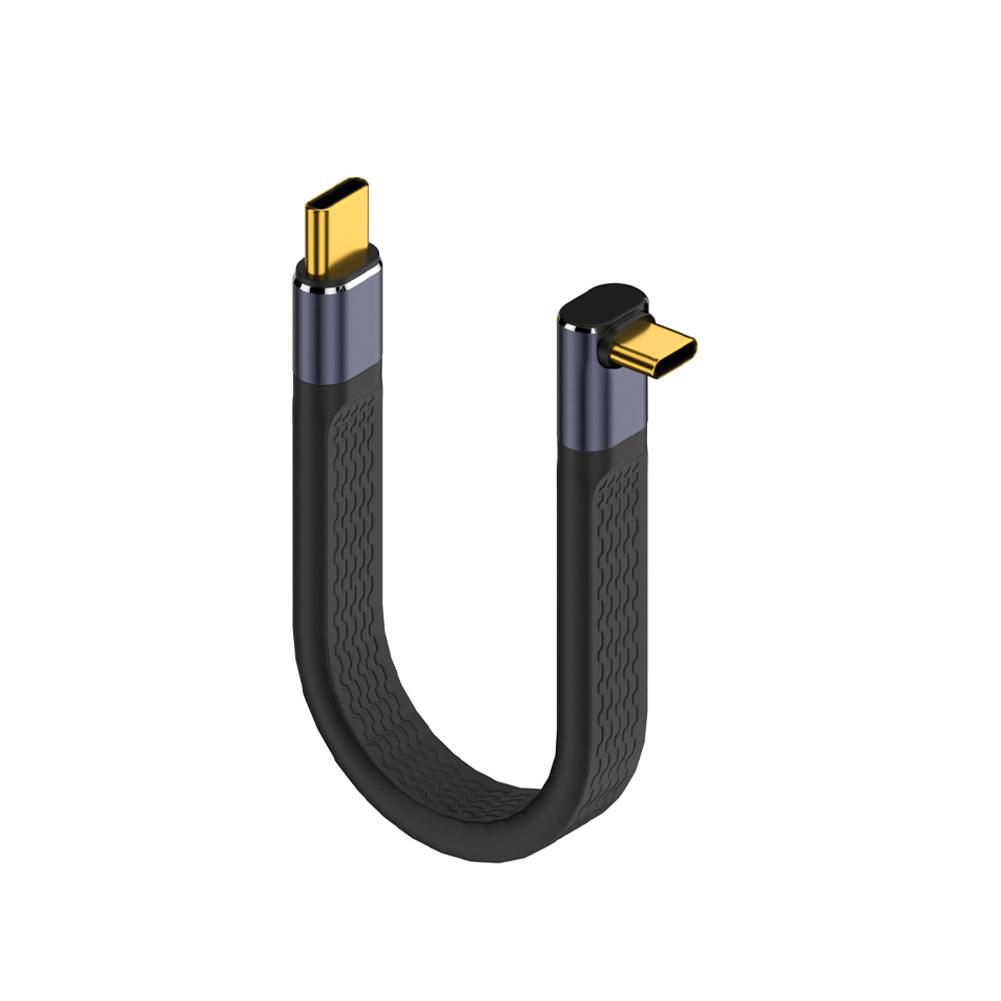 240 Вт 40 Гбит/с USB4 90-градусный угловой USB C кабель Thunderbolt 4 угловой Type C кабель для SSD ноутбука Macbook угловой разъем