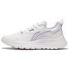 Comfortable Fabric Non-Slip Wear-Resistant Breathable Low-Top Running Shoes Women Sneaker White Purple ARST090-2