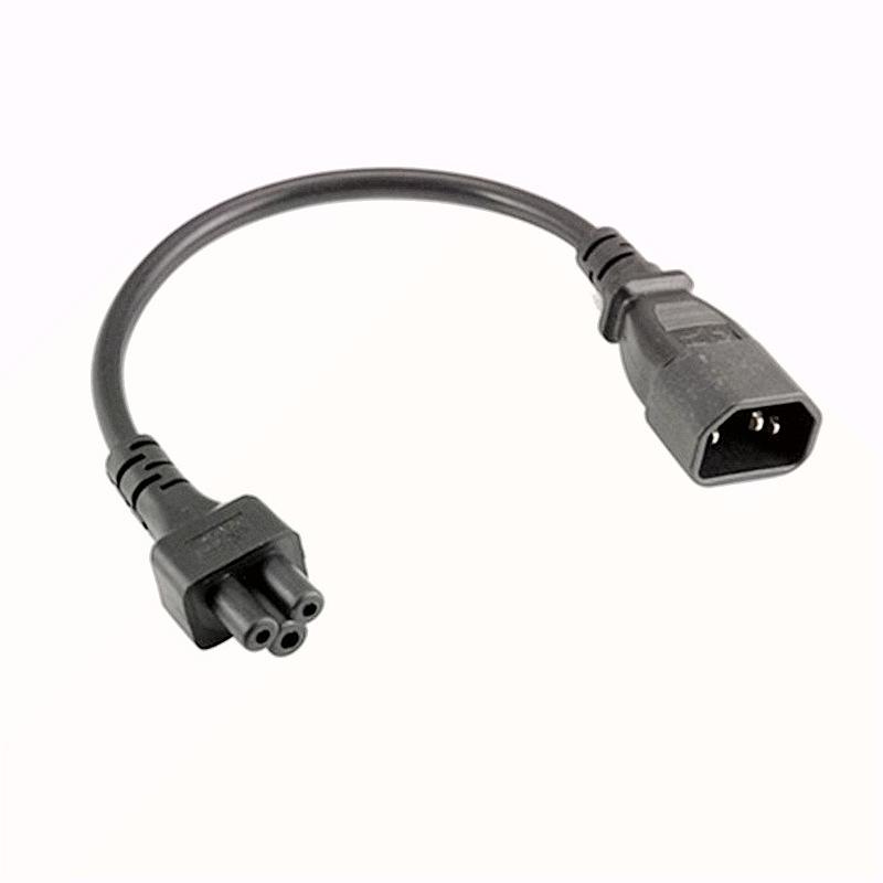 UL Certified American C13/C14 Power Cord, 3-Core 0.824, Clover Leaf Male to Female Extension Plug