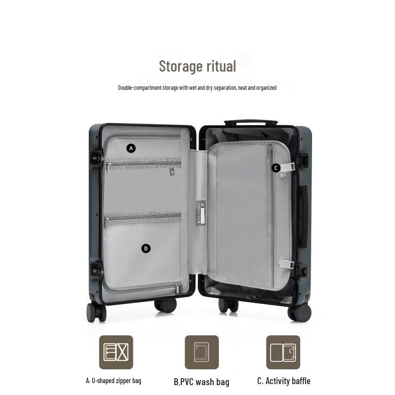 OIWAS OCX6785 Folding Shadow Aluminum Frame Luggage