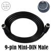 1pc 9-Pin Din Male To Male Audio Cable For Audio Equipment Interconnect Adapter