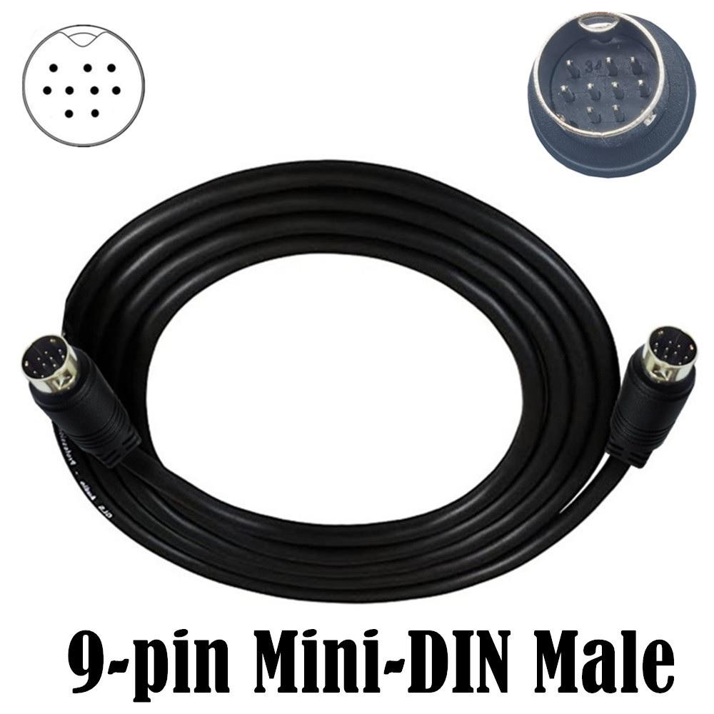1pc 9-Pin Din Male To Male Audio Cable For Audio Equipment Interconnect Adapter